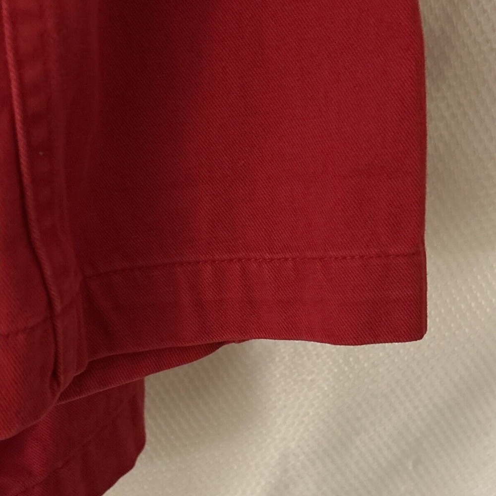 Ralph Lauren Woman’s Size Large Red Double Breasted Denim Pea Coat - Picture 8 of 12